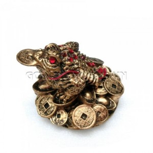 Tượng Đá Cóc Thiềm Thừ 3 Chân Phong Thủy Size Nhỏ N1 (Đá Poly), Dài 10 x Rộng 9 x Cao 6 (cm), Giá - 160.000đ