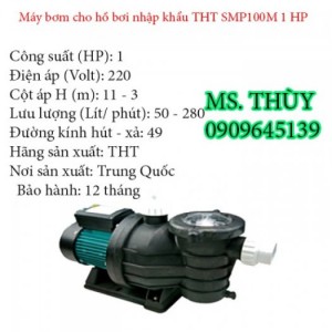 Máy bơm cho hồ bơi nhập khẩu THT SMP100M 1 HP