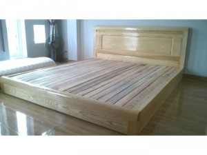Giường gỗ sồi tự nhiên 100%
