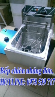 Bếp chiên cánh gà, đùi gà, khoai tây bằng điện
