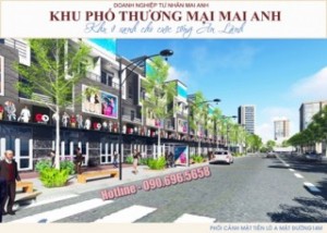 Khu phố thương mại Mai Anh - trung tâm thị trấn Trảng Bàng - Tây Ninh.