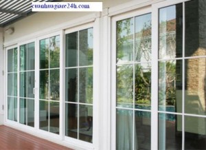 Chuyên cửa nhựa uPVC màu trắng sữa rẻ đẹp