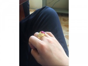 Nhẫn nam mặt đá ruby