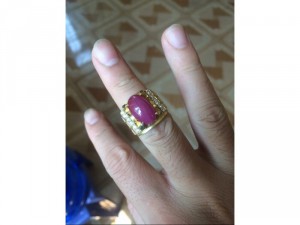 Nhẫn nam mặt đá ruby