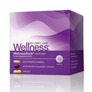 Công dụng: Bổ sung vitamin, khoáng chất và axit béo EPA, DHA cho cơ thể, giúp tăng cường sức khỏe và giúp hạn chế quá trình lão hóa. Dành cho đối tượng là phụ nữ trưởng thành. Quy cách, định lượng : 21 gói/hộp; Mỗi gói đơn bao gồm: 1 viên Multivitamin & Mineral woman, 2 viên Omega 3, 1 viên Swedish Beauty Complex Plus. Chú ý: Sản phẩm này không phải là thuốc và không có tác dụng thay thế thuốc chữa bệnh.