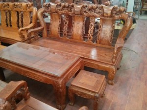 Bộ bàn ghế phòng khách gỗ hương