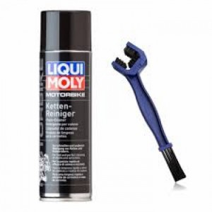 Combo Chai xịt bảo dưỡng tăng tuổi thọ sên Liqui Moly Chain-Lube 1508 250ml + Bàn chải vệ sinh sên - MSNCB0009