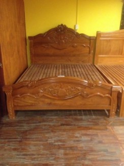 Giường ngủ gỗ gõ đỏ đẹp