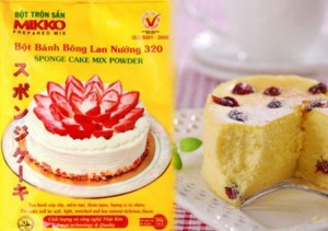 Bột bánh bông lan nướng