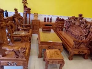 Bộ bàn ghế phòng khách gỗ hương