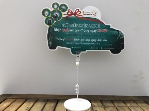 wobbler quảng cáo đẹp, wobbler để bàn đẹp, wobbler để bàn kẹp nhựa,
