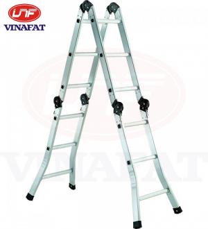 Thang nhôm gấp đoạn, thang gấp 4 đoạn, thang nhôm gấp khúc, thang nhôm chuyên dùng lắp điều hòa