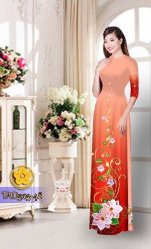 Vải áo dài hoa đẹp