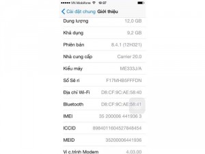 iPhone 5s ios8 màu trắng 16gb zin 100%