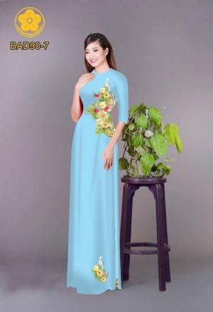 Vải áo dài hoa đẹp