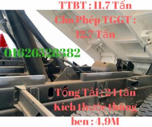 TTBT : 11,7 Tấn