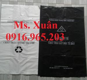 túi đựng rác thải y tế tại bệnh viện vàng, xanh, trắng, đen