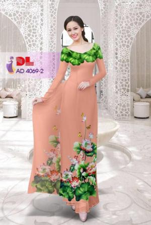 Vải áo dài hoa sen