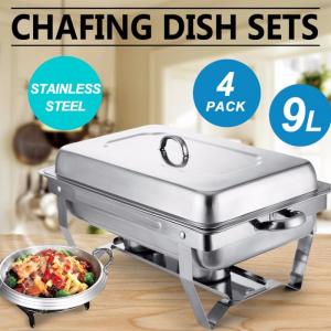 Lò hâm BUFFET - CHAFING DISH chữ nhật chân inox