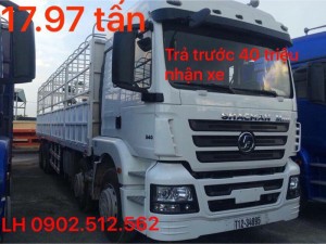 Xe tải 4 chân shacman giao về trà vinh