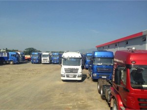 Xe tải 4 chân shacman giao về trà vinh