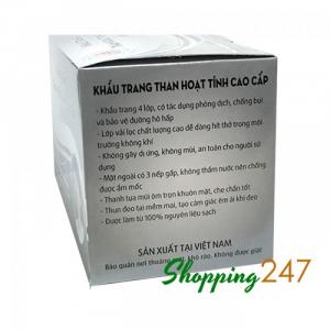 Combo 2 hộp Khẩu trang kháng khuẩn cao cấp 4 lớp than hoạt tính lọc 99,9% bụi khuẩn.