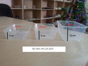 Hộp nhựa vuông microwave