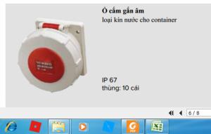 Ổ cắm  gắn âm dạng nghiêng 20 độ 1551, 32A5p6h400V, IP67