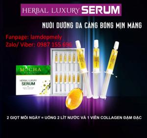 HERBAL LUXURY SERUM_ 2 giọt bằng 1 viện collagen đậm đặc & 2 lít nước