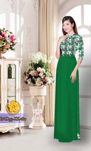 Vải áo dài hoa nhỏ trên ngực áo