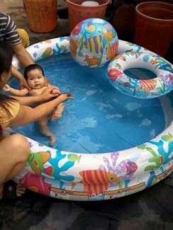 Bộ bể bơi cho bé INTEX (PHAO + BỂ + BANH )