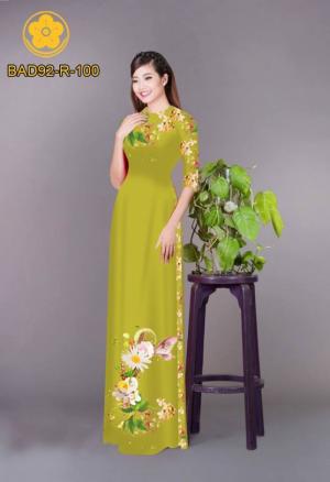 Vải áo dài hoa cúc