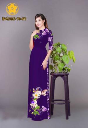 Vải áo dài hoa cúc