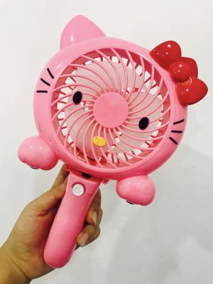 Quạt mát Hellokitty, Doreamon có thể để bàn hoặc cầm tay, quạt xài pin sạc