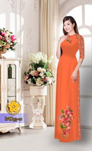 Vải áo dài với quần hoa xinh xắn