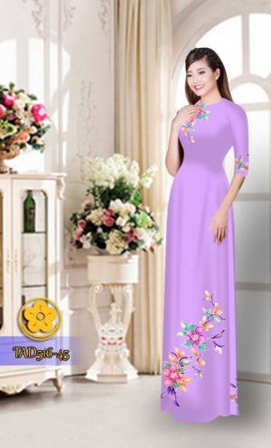 Vải áo dài hoa đẹp TAD516