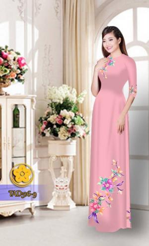 Vải áo dài hoa đẹp TAD516