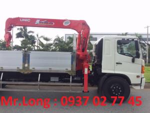 Xe HINO 3 chân dài găn cẩu, xe 3 giò HINO dài gắn cẩu, HINO FL tải cẩu 15 tấn , xe cẩu 15 tấn HINO , xe HINO FL8JTSL gắn cẩu UNIC