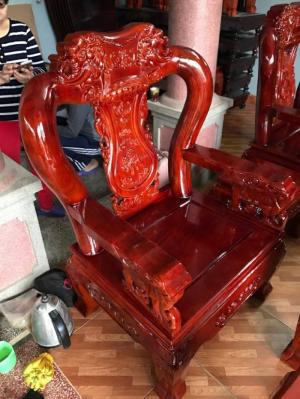 Bộ Bàn Ghế Đồng Kỵ Minh Quốc Voi Gỗ Xà Cừ