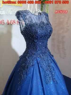áo cưới kết cườm và kim sa lấp lánh