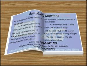 Sim Data 3G/4G Mobifone