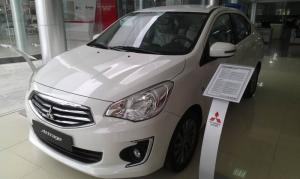 Mitsubishi ATTRAGE, số sàn nhập khẩu, 5L/100km, chạy Grab, Dịch vụ số 1.Cho vay 80%.