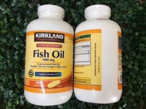 Dầu cá hãng Kirkland Signature 1000 mg 400 viên nhập Mỹ