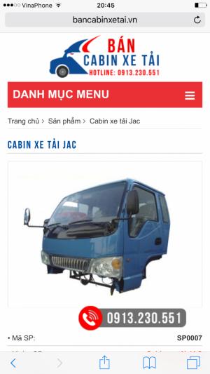 Chuyên mua bán các loại Cabin xe tải