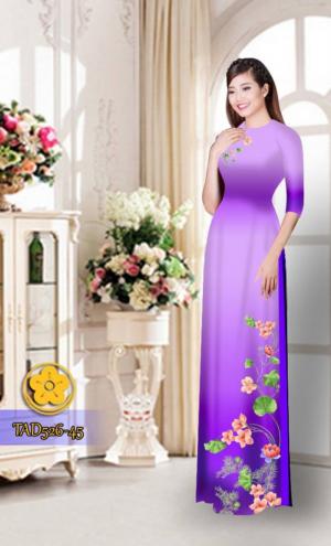 Vải áo dài hoa đẹp TAD526