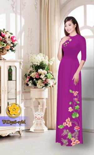 Vải áo dài hoa đẹp TAD526