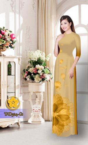 Vải áo dài hoa đẹp TAD524