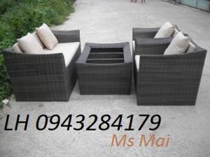 Sofa mây cafe phòng lạnh giá chỉ 3.500.000 bộ như hình