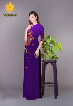 Vải áo dài hoa phượng TAD525