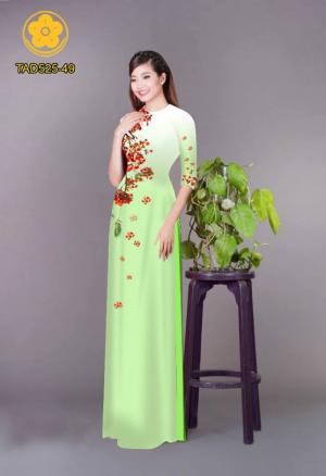 Vải áo dài hoa phượng TAD525